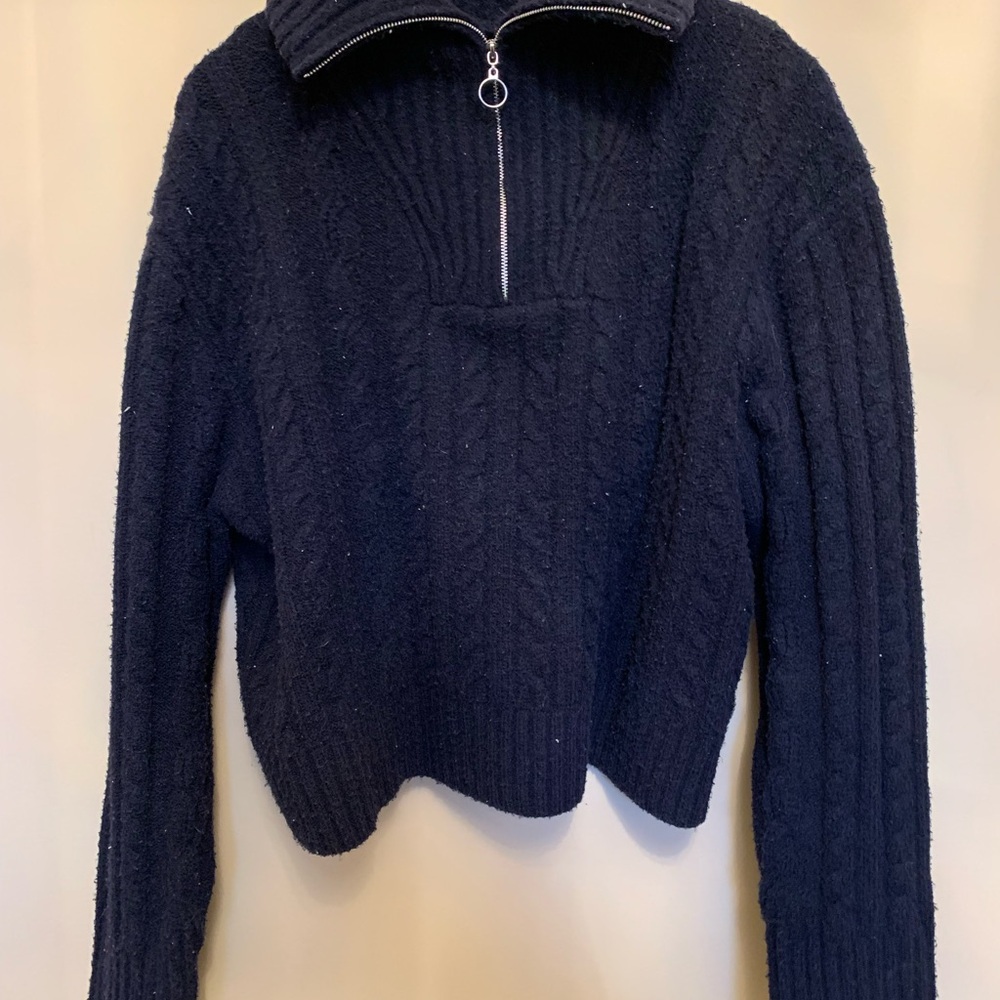 Sincerely Jules Navy Blue Cowl Neck Sweater